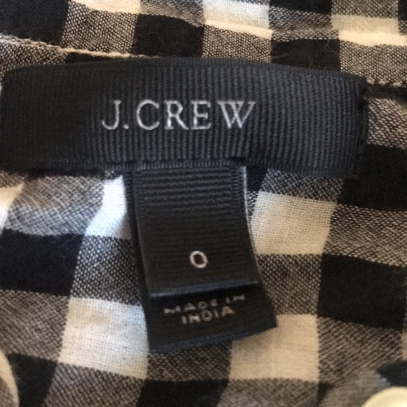J.crew- black & white Gingham blouse-0 - Picture 12 of 16